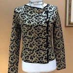 Metallic Gold and Black Knit Sweater Size 42 Photo 0