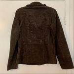 Powder River Outfitters Brown Western Leather Jacket Boho Conch Tribal Suede Photo 5