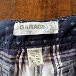 Garage Women's Plaid Cotton Cargo Shorts - Navy Blue and White sz 3 Photo 2
