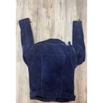 Bagatelle NYC Suede 100% Leather Moto Jacket Full Zip Blue Women's Size Small Photo 7
