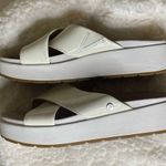 UGG  Emily Slide Slip On Platform Crisscross Band Sandals White SZ 5.5 Photo 0