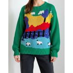 Lisa Says Gah  Campagne Knit Sweater, Cottage Scene, XS/S Photo 2