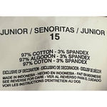 L.E.I. Junior Ashley Low Rise Black Floral Shorts Treat with Love‎ Size 15 Photo 3