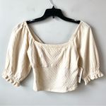 Billabong  Flora Smocked Back Top Ivory M‎ Photo 2
