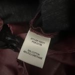 Skies Are Blue  Curvy Burgundy Faux Leather Pencil Skirt Size 2X Elastic Back NWT Photo 4