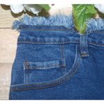 NWT Rue + High Rise Festival Shortie Jean Shorts Size 20 Lace Front Raw Edge Hem Blue Photo 2