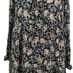 Hem & Thread Black Paisley Boho Long Sleeve Dress Size L Photo 0