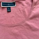 Karen Scott Women's XL Pink 3/4 Sleeve Cotton Top Basic Tee Casual Blouse Photo 1