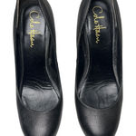 Cole Haan  Black Leather Pumps Round Toe Dress Heels Cushioned Sole‎ Size 6B Photo 0