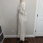 Vtg Sz 5 Maxi Dress Empire Waist Prairie Boho Peasant Lace Tiered Cottagecore Photo 5