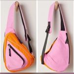 Free People NWT  Cold Shoulder Sling Bag Vibrant Pink & Orange Crossbody Sold Out Photo 1