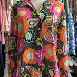 Vera Bradley  Ziggy Zinnia Floral Paisley Chevron Button-Down Shirt Photo 0