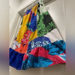 VTG Multicolored Colorful Floral Patterned Patchwork Mid Photo 7