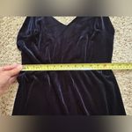 Love j  Blue Velvet Velour Sleeveless Cami Wide Leg Overalls Jumpsuit Romper L Photo 6