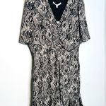 Veronica Beard Ried Python Snakeskin Brown Silk Crepe Mini Dress Size 14 NWT Photo 3
