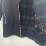 Soft Surroundings  Reversible Coat Size Small Plaid Leopard Black Wool Blend NWT Photo 8