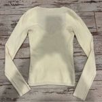 Wilfred  by Aritzia Cream Sweetheart Neckline Longsleeve Top Ribbed Size Medium Photo 7