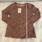 Free People Peek A Boo Pullover Top Heather Rose Brown Sweater Shirt Size Medium Photo 10