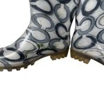 Coach Pixy Printed Op Art Rain Boots Black Gray Designer Waterproof Size 7M Photo 3