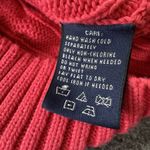 Ralph Lauren  Sport Women's Pony Logo Cable Knit V Neck Sweater Pink Large Preppy Photo 3