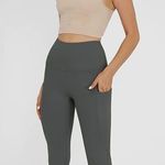 ✨ ODODOS Women's High Waisted Yoga Capris✨ Gray Size XXL Photo 3