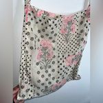 Free People Lightweight Hippie Floral Beachy Linen Semi Sheer Shopper Tote Bag Photo 2