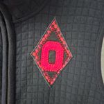 Karen Scott Ohio State Buckeyes Black Quilted Full Zip Vest OSU Patchwork Logo Red Size M Photo 7