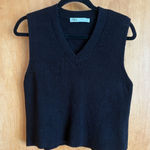 ZARA Black Ribbed V Neck Sleeveless Sweater Vest Knit Top Women's Size S Photo 0