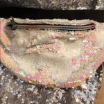 iridescent sequined waist fanny bag Shades of white and pink, rainbow colorful z Pink Photo 5