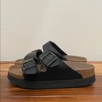 Birkenstock Papillio by  Arizona Flex Black Platform Slide Sandals EU 39/ US 8 Photo 6