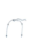 Silver Tone Bow Initial K Charm Necklace Dainty Beaded Chain Feminine New Photo 5