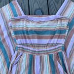 American Eagle size extra small linen blend striped jumper wide leg full length Photo 1