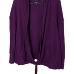 Torrid  Tie Front Hoodie Cardigan Open Front Waffle Knit‎ Purple Plus Size 1 Photo 0