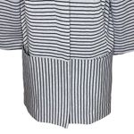 CAbi  #5474 Dapple Stripe Car Coat Gray Blue Knit Jacket Ponte Knit Trench Sz M Photo 8