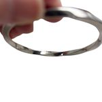Silver Tone Bangle Bracelet, swirl pattern, feminine, boho, dressy, wedding Photo 6