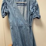 Madewell  Extra Small Denim Chambray Light Blue Wrap dress $49 Photo 3