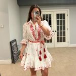 Alemais HEARTS EMBROIDERED MINI DRESS Red Size 2 Photo 2