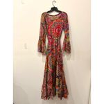 Alexis  Charisma Paisley Print Belted Flounce Maxi Dress Mystic Womens Size Small Photo 2