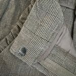 ZARA Basic Gray Plaid Ruffle Pockets High Waist Straight Leg Pants SZ S #2010 Photo 8