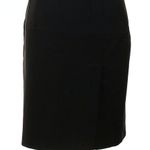Nanette Lepore Black Pencil Skirt w/Front/Back Slits that Button Closed/Open-10 Photo 3