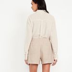 Old Navy  Flax Linen Blend High Rise Pull On Shorts Women's Small Photo 1
