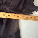 Anthropologie Black Eyelet Lace Square Neck Puff Sleeve Milkmaid Cottage Top XS Photo 4