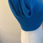 ZARA NWT  Blue Ruched Cut Out Knit Top Photo 9