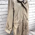 Fleet Street VINTAGE 80’s Women’s Tan Zip Trench Coat Rain Jacket Size PM Photo 2