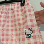 Hello Kitty  Sanrio Plaid Gingham Boxer Pajama Shorts Pink‎ White Size Large Photo 3