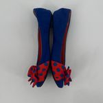 Bamboo  Fabric Ballet Flats Sz 7 UF Gators Polka Dot Bow Pinup Bold Tailgate Photo 5