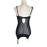 Victorias Secret Sexy Little Thing Babydoll Lingerie White Bow Ruffle Garter 36D Black Size undefined Photo 2