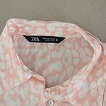 ZARA  Light Pink Patterned Satin Effect Blouse Size S Photo 6