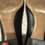 Chloé Chloe Scalloped Lauren Womens 35 Made in Italy Black Leather Heels Photo 8