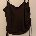 Glam Black Scrunched Tank Top/Crop Top Photo 5